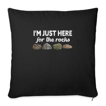 Geology - Sofa pillowcase 17,3'' x 17,3'' (45 x 45 cm) - black - Front