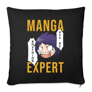 Manga Expert - Sofa pillowcase 17,3'' x 17,3'' (45 x 45 cm) - black - Front
