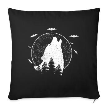 Wolf Wolves Predator Gift Werewolf Leader Chief - Sofa pillowcase 17,3'' x 17,3'' (45 x 45 cm) - black - Front