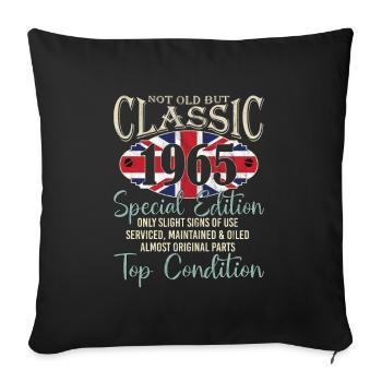 Nicht Alt, Aber Klassischer Britischer Union Jack, - Sofakissenbezug 45 x 45 cm - Schwarz - Vorne