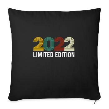 Vintage Limited Edition 2022 Birthday Birth Year - Sofa pillowcase 17,3'' x 17,3'' (45 x 45 cm) - black - Front