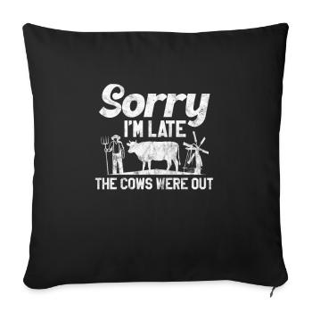 Farmer - Sofa pillowcase 17,3'' x 17,3'' (45 x 45 cm) - black - Front