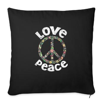 Hippie - Housse de coussin décorative 45 x 45 cm - noir - Devant
