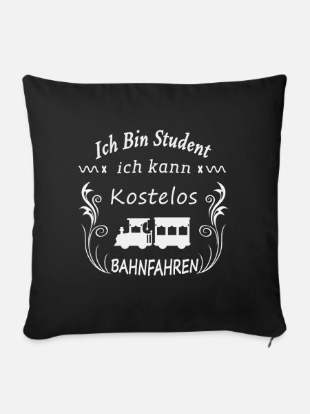 Ich bin Student - Sofakissenbezug 45 x 45 cm - Schwarz