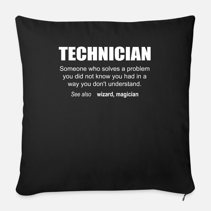 Technician Description - Sofakissenbezug 45 x 45 cm - Schwarz