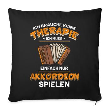 Ziehharmonika Akkordeon - Sofakissenbezug 45 x 45 cm - Schwarz - Vorne