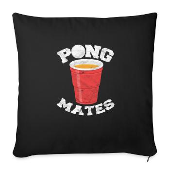Beerpong - Sofa pillowcase 17,3'' x 17,3'' (45 x 45 cm) - black - Front