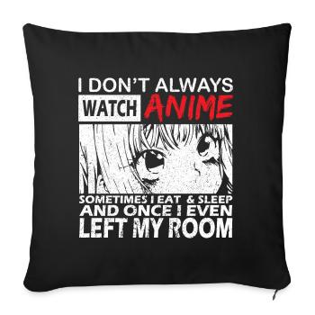 Hentai Anime Manga Japanisches Etchi Waifu Kawaii - Sofakissenbezug 45 x 45 cm - Schwarz - Vorne