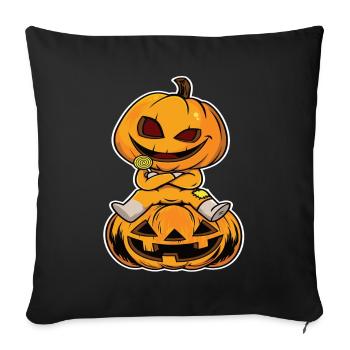 Pumpkin Halloween - Sofa pillowcase 17,3'' x 17,3'' (45 x 45 cm) - black - Front