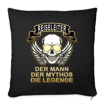 Reiseleiter Mann Mythos Legende - Sofakissenbezug 45 x 45 cm - Schwarz - Vorne