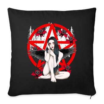 Pentagramm Vampir Geist Horror Pentagramm - Sofakissenbezug 45 x 45 cm - Schwarz - Vorne