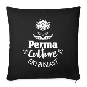 Permaculture Enthusiast Permaculture Sustainable - Sofa pillowcase 17,3'' x 17,3'' (45 x 45 cm) - black - Front