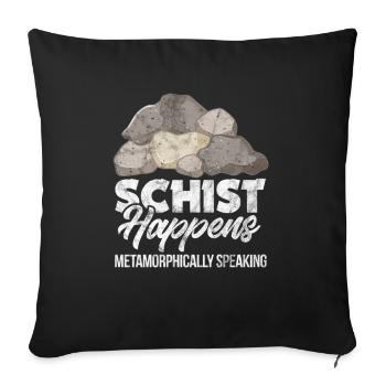 Geology - Sofa pillowcase 17,3'' x 17,3'' (45 x 45 cm) - black - Front