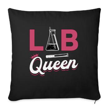 Labortechniker Labor Wissenschaft Queen Geschenk - Sofakissenbezug 45 x 45 cm - Schwarz - Vorne