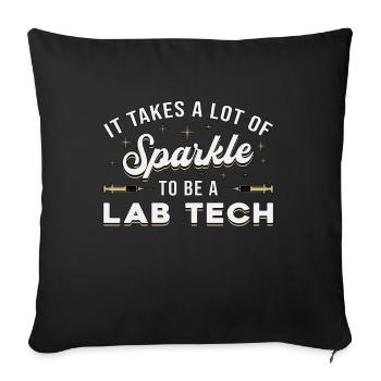 Laboratory Technician Laboratory Lab Science Gift - Sofa pillowcase 17,3'' x 17,3'' (45 x 45 cm) - black - Front