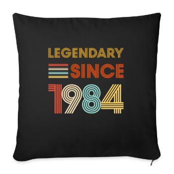 Vintage Legendary since 1984 Geburtstag - Sofakissenbezug 45 x 45 cm - Schwarz - Vorne