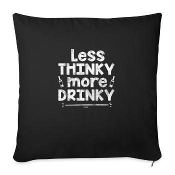 Alcool - Housse de coussin décorative 45 x 45 cm - noir - Devant