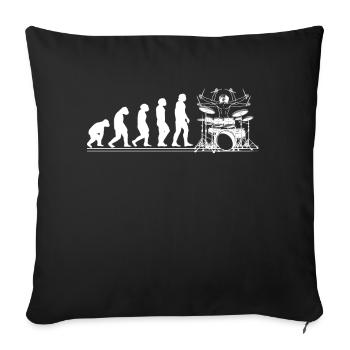 Drummer Drums Drums Drums - Sofa pillowcase 17,3'' x 17,3'' (45 x 45 cm) - black - Front
