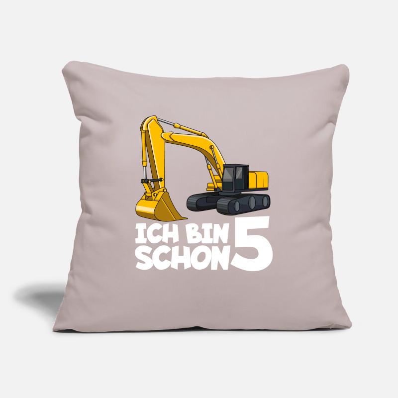 Ich bin schon 5 Bagger Kindergeburtstag Sofakissenbezug 45 x 45 cm