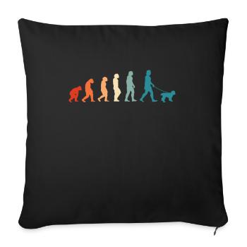 Labradoodle Evolution Australia Goldendoodle - Sofa pillowcase 17,3'' x 17,3'' (45 x 45 cm) - black - Front