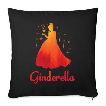 Ginderella Gin Braut jga Team Junggesellenabschied - Sofakissenbezug 45 x 45 cm - Schwarz - Vorne