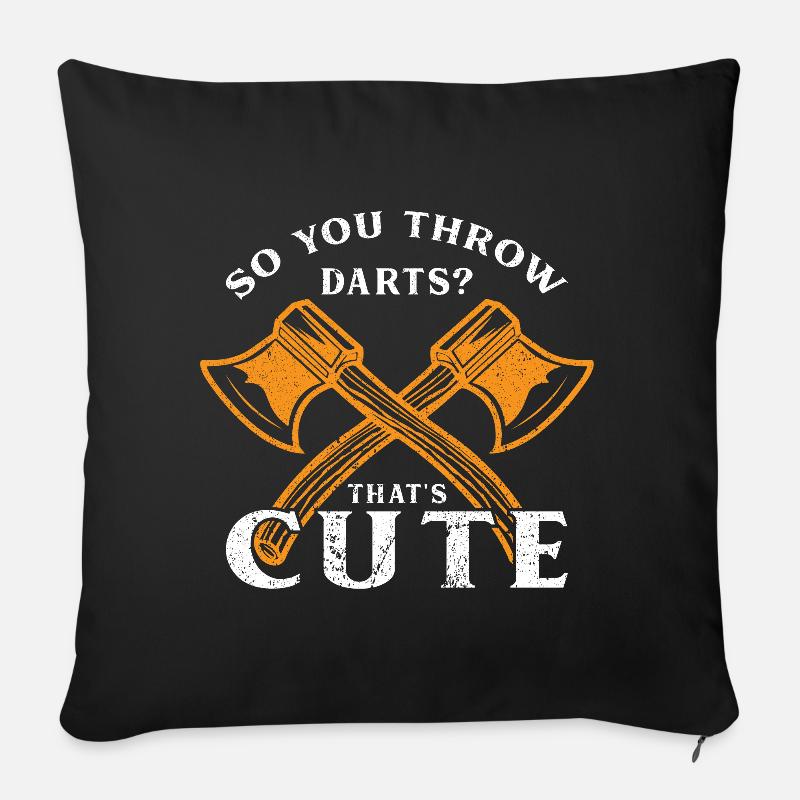 Axe Throw Axe Thrower Axe Axe Gift - Sofa pillowcase 17,3'' x 17,3'' (45 x 45 cm) - black