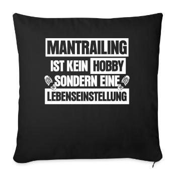 Mantrailing - Sofakissenbezug 45 x 45 cm - Schwarz - Vorne