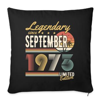 Legendary since September 1973 Limited Edition - Housse de coussin décorative 45 x 45 cm - noir - Devant