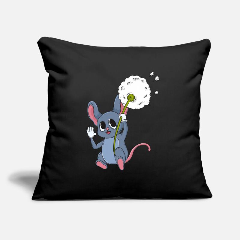 Mouse with dandelion Sofa pillowcase 17,3'' x 17,3'' (45 x 45 cm)