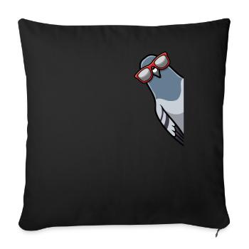 Éleveur de pigeons pigeons colombophile - Housse de coussin décorative 45 x 45 cm - noir - Devant