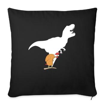 Crazy Chicken Chicken Dinosaur Shadow - Sofa pillowcase 17,3'' x 17,3'' (45 x 45 cm) - black - Front