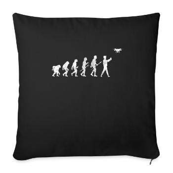 Drohne Evolution - Sofakissenbezug 45 x 45 cm - Schwarz - Vorne