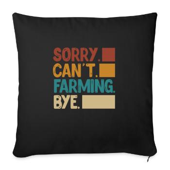 Farmer Farmer Farm Farm Gift - Sofa pillowcase 17,3'' x 17,3'' (45 x 45 cm) - black - Front