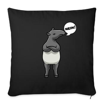 Stubborn tapir - Sofa pillowcase 17,3'' x 17,3'' (45 x 45 cm) - black - Front