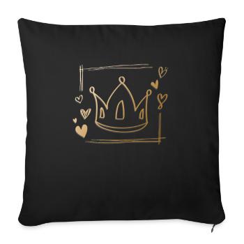Krone Lineart - Sofa pillowcase 17,3'' x 17,3'' (45 x 45 cm) - black - Front