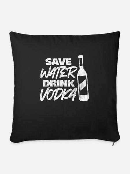 Vodka - Sofakissenbezug 45 x 45 cm - Schwarz