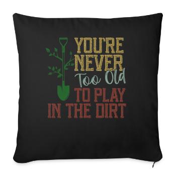Gardening - Sofa pillowcase 17,3'' x 17,3'' (45 x 45 cm) - black - Front