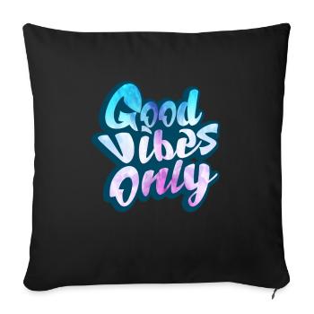 Good Vibe Only Positive Vibe Graffiti Life - Housse de coussin décorative 45 x 45 cm - noir - Devant