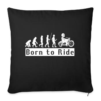 Moto-cadeau Motorsport Racer Motorbike Biker - Housse de coussin décorative 45 x 45 cm - noir - Devant