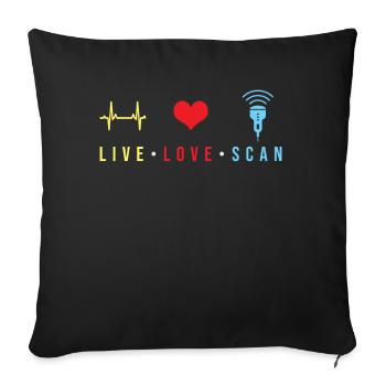Ultraschall Sonographer Geschenk - Sofakissenbezug 45 x 45 cm - Schwarz - Vorne