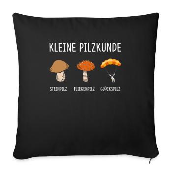 Petit champignon Chanceux Paragleiter - Housse de coussin décorative 45 x 45 cm - noir - Devant