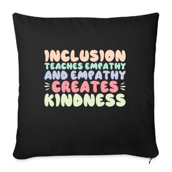 Enseignant d'inclusion SPED Éducation spéciale - Housse de coussin décorative 45 x 45 cm - noir - Devant