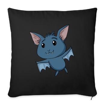 Bat - Sofa pillowcase 17,3'' x 17,3'' (45 x 45 cm) - black - Front