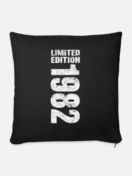 1982 Limited Edition - Sofakissenbezug 45 x 45 cm - Schwarz