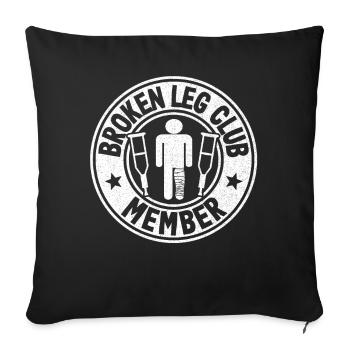 Bonne amélioration Jambe cassée MItglied - Housse de coussin décorative 45 x 45 cm - noir - Devant