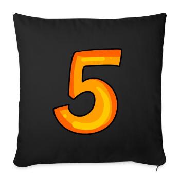 5 - Sofa pillowcase 17,3'' x 17,3'' (45 x 45 cm) - black - Front