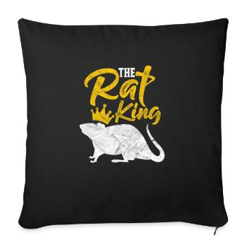 Rat - Sofa pillowcase 17,3'' x 17,3'' (45 x 45 cm) - black - Front