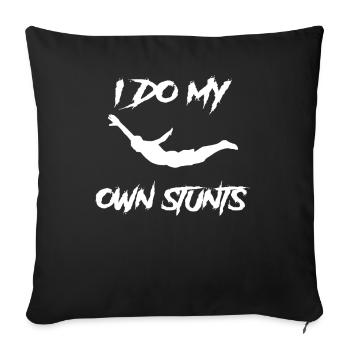 I Do My Own Stunts - Cliff Diving Cliff Jumping - Sofa pillowcase 17,3'' x 17,3'' (45 x 45 cm) - black - Front