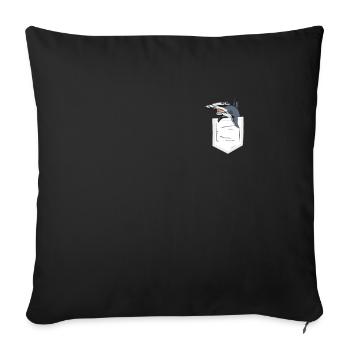 Hammerhead Shark Pocket Shark Lover Cute Shark - Sofa pillowcase 17,3'' x 17,3'' (45 x 45 cm) - black - Front
