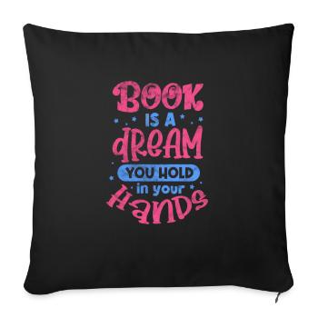 Read - Sofa pillowcase 17,3'' x 17,3'' (45 x 45 cm) - black - Front